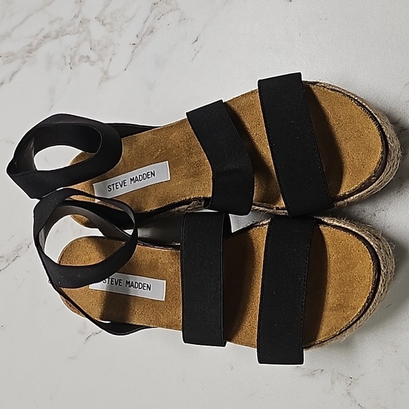 Steve Madden Kimmie Wedge Sandal black - Picture 5 of 10